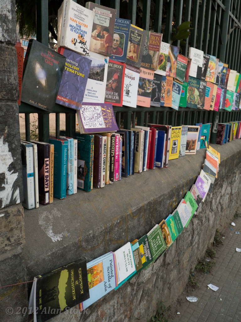 In Kathmandu they sell books on the street like this
