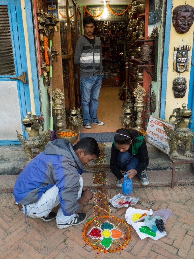 Another Laxmi line being constructed leading into the business.
