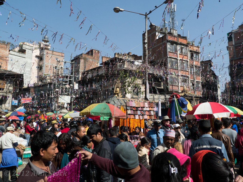 Busy festival market