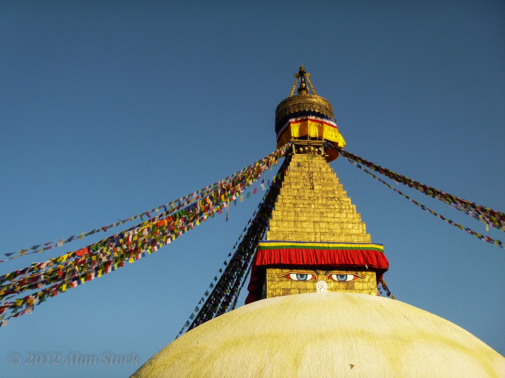Bodnath in the setting sun