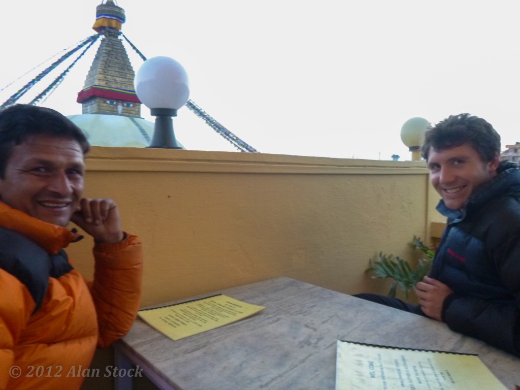 Jhabraj and me well-prepared for the winter with our puffer jackets!